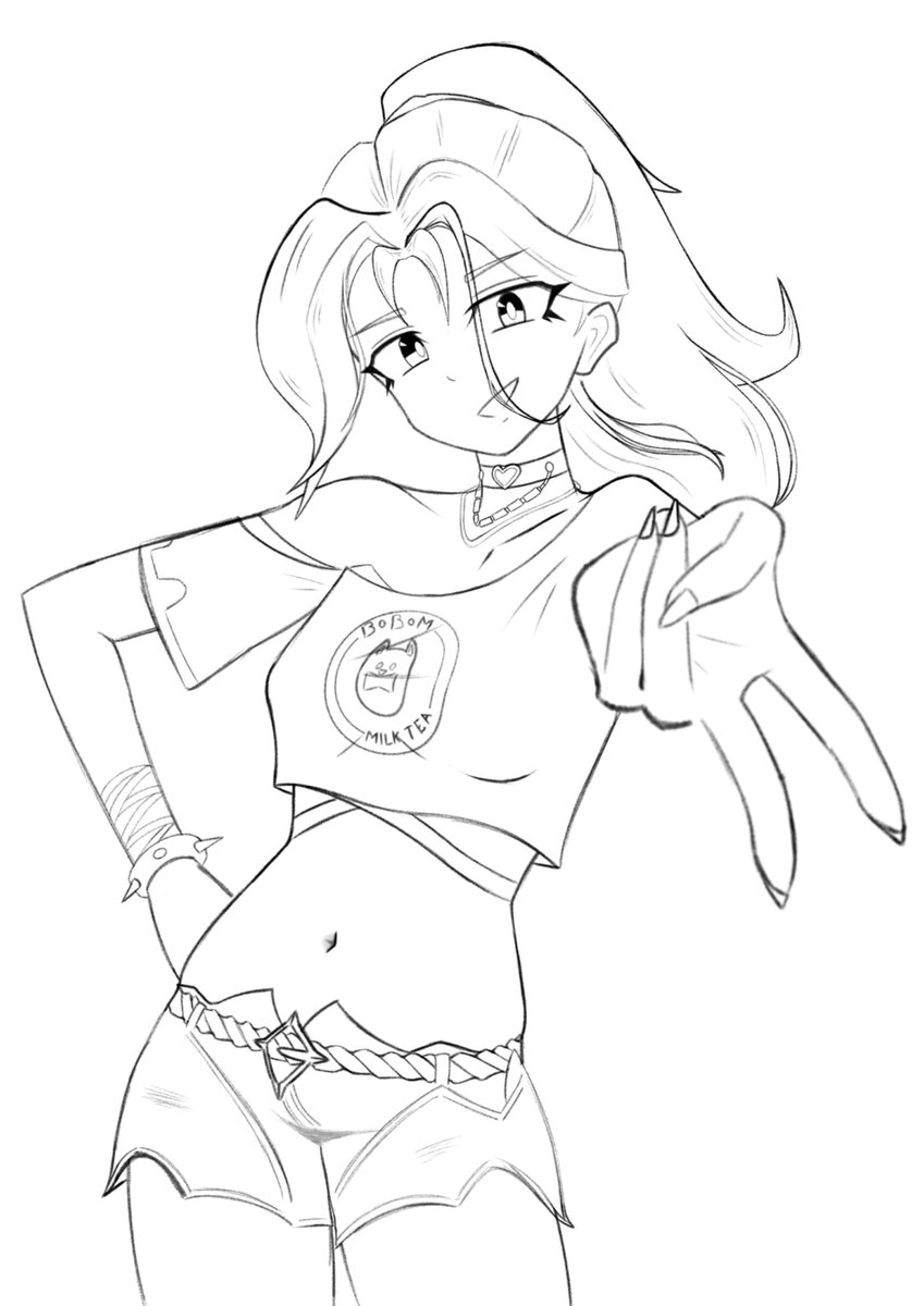 Tanooki_roll's tweet photo. Boba Queen WIP https://t.co/RRWt4GOuQh