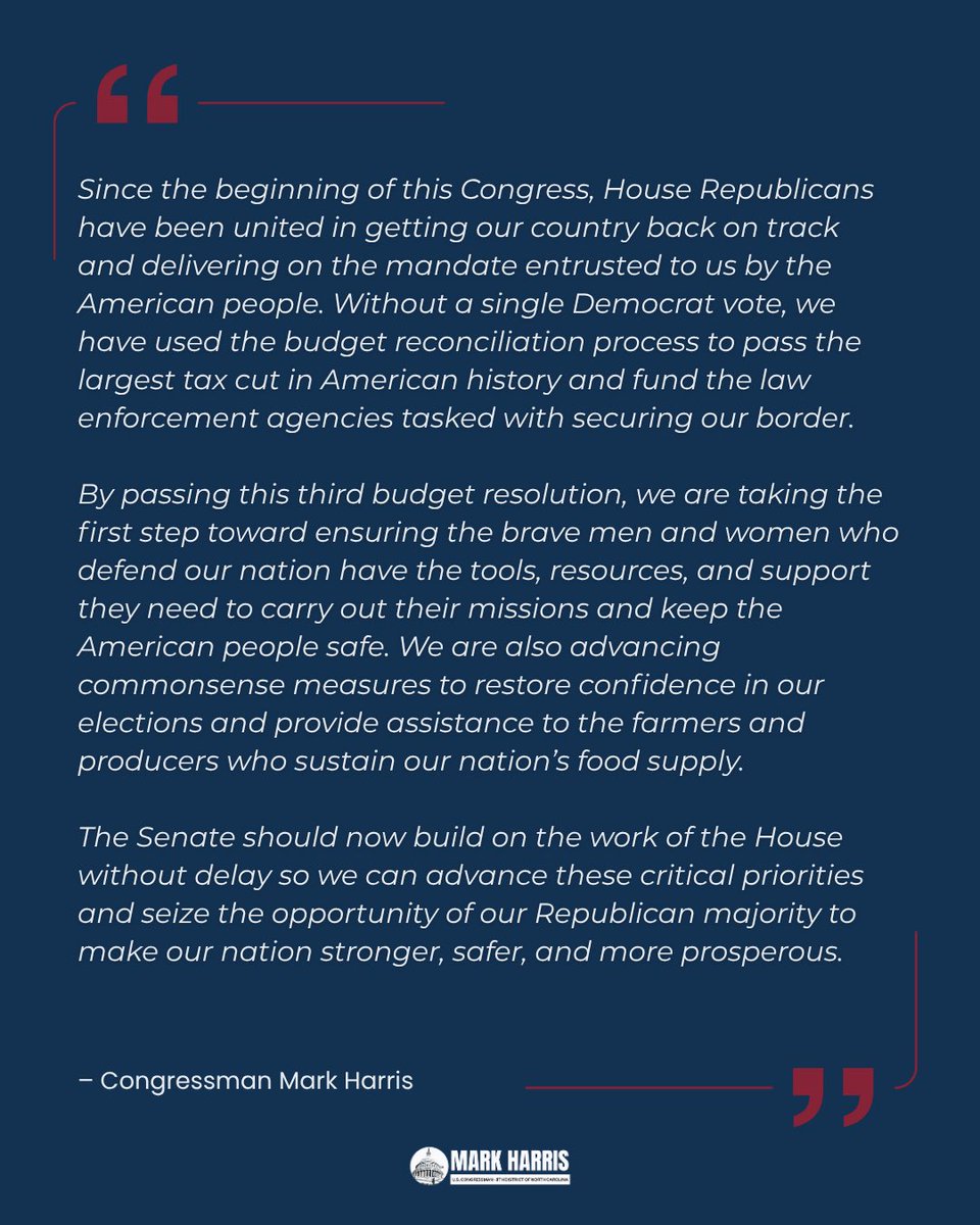 Rep. Mark Harris tweet media