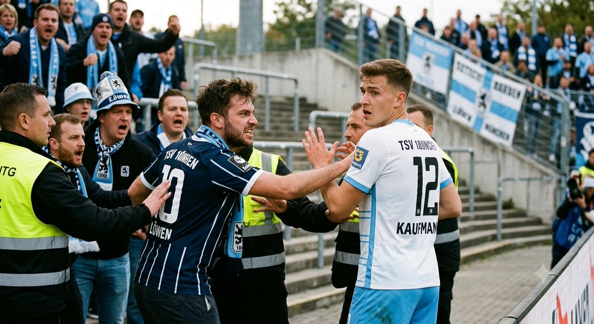 TimSieversl9xp's tweet photo. Fan geht auf Spieler los Ordner müssen da zwischen gehen #rammel1860 @GaunerGmbH https://t.co/sSfzCpH7l8