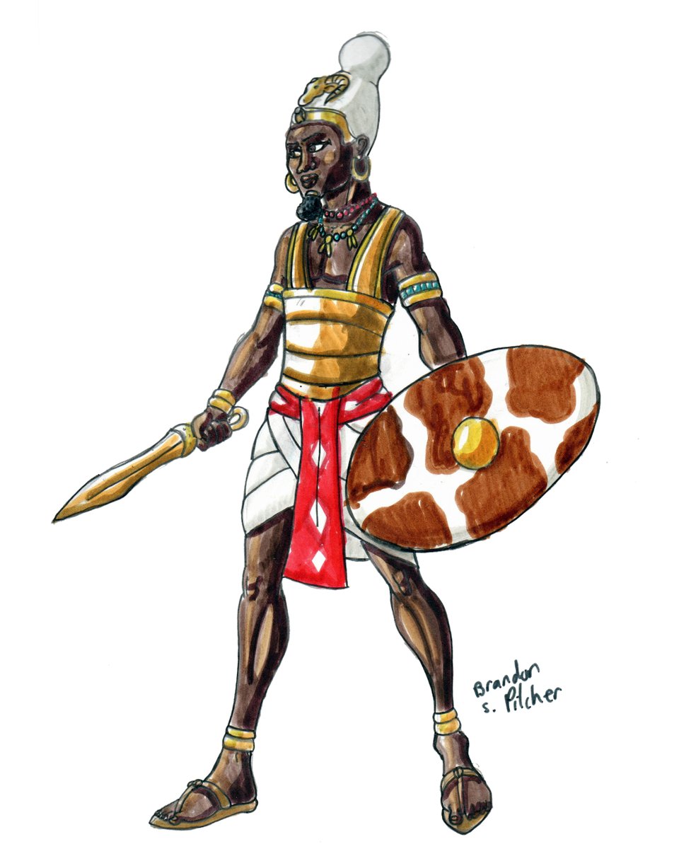 BrandonPilcher's tweet photo. A marker doodle of the warrior king Memnon of Aethiopia from the Homeric accounts of the Trojan War. The dude really needs to receive more love from modern adaptations of Homer's poems. #ancient #nubian #kushite #african #mythology #art #artistontwitter https://t.co/VnVj53fREh