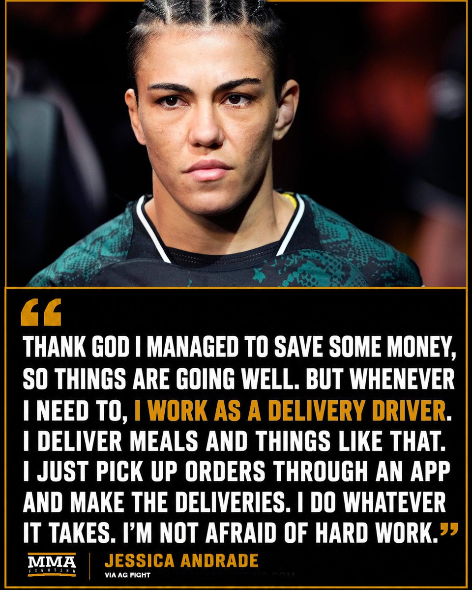 MMAFighting's tweet photo. #UFC fighter Jessica Andrade delivering food to make money while sidelined with injury

📰 https://t.co/VMwJ8bvfLB https://t.co/8wumVmj4s8