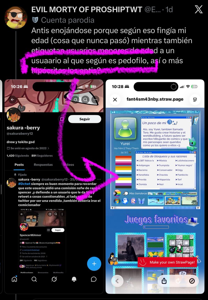 SnailRain_'s tweet photo. @EVILGOONERMORTY Pues aprende tu a explicarte, porque es literalmente lo que has dicho. “Mientras que etiquetan usuarios menores de edad a un usuario al que según es pedófilo”, y has procedido a mostrar el perfil https://t.co/NNIJ89Xmaq