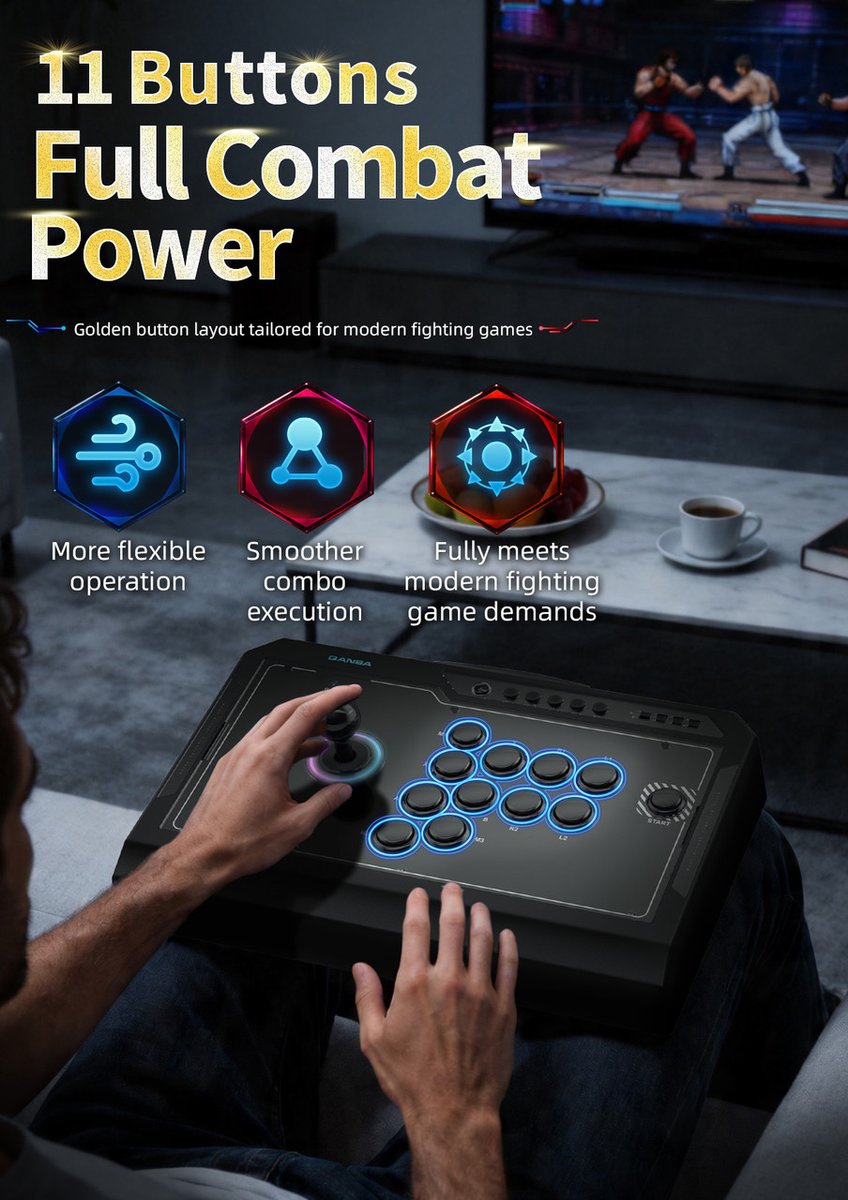 QanbaUSA's tweet photo. A legend returns! 🕹️ 

Pre-orders for the Qanba Q4 RAF Pro are officially LIVE!

Rebuilt with modern upgrades: 

⚡ 8K Polling Rate / Sub-ms response 
🎛️ 11-Button Layout 
🧲 Magnetic Quick-Release Panel 
📶 Tri-Mode Wireless

👇
 https://t.co/kEFLTXNW9V https://t.co/1ej4v4U2dT