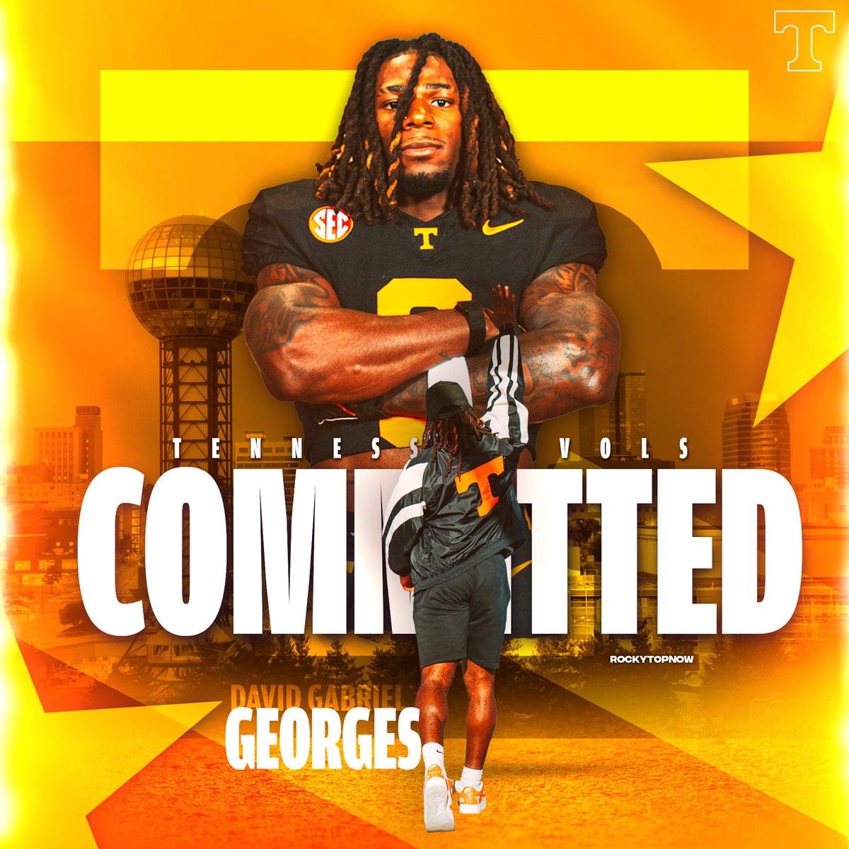 rockytopnow's tweet photo. BREAKING: 5-star RB David Gabriel Georges commits to Tennessee over Ohio State. https://t.co/GNFwulfTdF