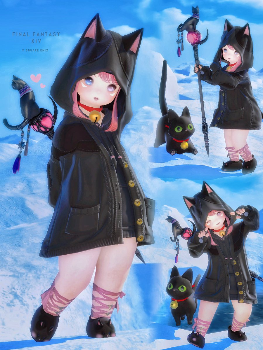 makoraru's tweet photo. 猫耳フード、ただいま🐈‍⬛🩷
やっぱりこの姿が落ち着くニャ🐾
#おはララ #ララフェル https://t.co/arUfsD4ybp