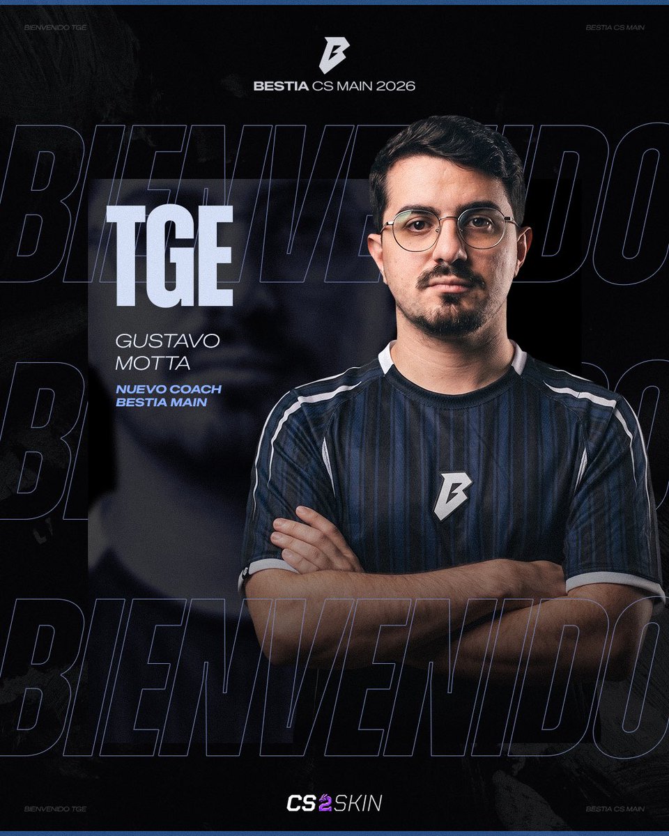 bestia_corp's tweet photo. ¡BIENVENIDO @tgefps! 🇧🇷

Le damos la bienvenida a Gustavo "tge" Motta como coach de CS2 MAIN. 

Su experiencia, liderazgo y visión serán fundamentales para el próximo capítulo de nuestro equipo.

Bienvenido a la manada 🖤

#SomosBESTIA 😈 https://t.co/xkNV4GH2sH