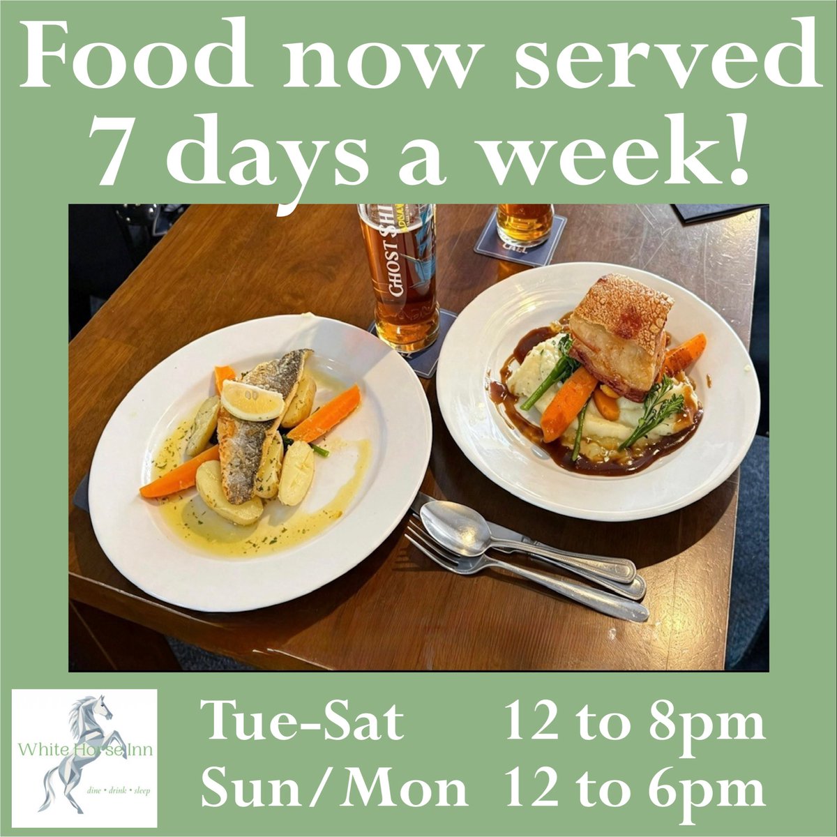 whitehorsecrom's tweet photo. With food proving so popular we’ve decided to offer meals on Mondays, taking our food service to seven days a week.

Join us for lunch or dinner soon.

#cromer #yourlocal #pubfood #greatfood https://t.co/PIQNM4pmV1