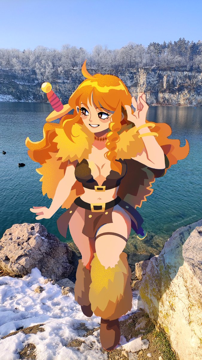JoJoWentBananas's tweet photo. HAPPY ONE PIECE DAY!!
I didn’t have the time to make a full illustration, so I drew Nami over a photo that I took on one of my walks 💕🍊
#OnePiece https://t.co/VwteLYTy4R