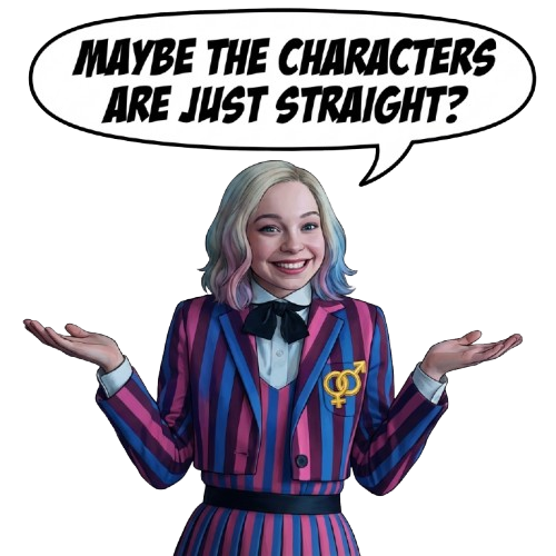 enidstraight3's tweet photo. @wenbolter There's no metaphors. She's a straight girl and a wolf. 
Stop living in clouds. You're getting a new male interest next season. Stick with caitvi, franchela and that other garbage. https://t.co/XtDLkTK4Es