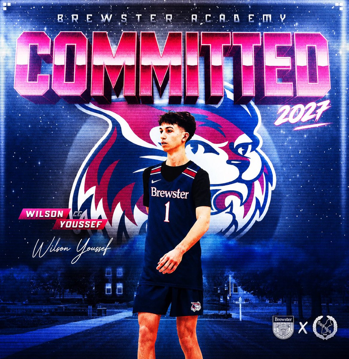 Wilsonyoussef08's tweet photo. Very excited to announce that I will be attending @BrewsterHoops for a post-grad year and joining the Class of 2027. I’d like to thank @Coach_Rosinski , and the coaching staff at Brewster for this incredible opportunity. Time to get to work. 💙❤️ https://t.co/7XoOSXMmFR