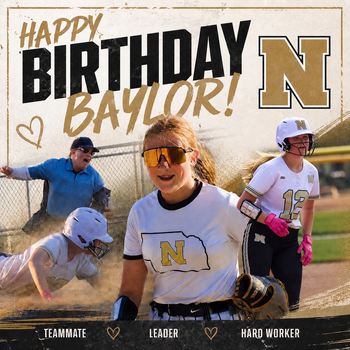 NEGold_14U's tweet photo. Happy birthday @BaylorK2031 ! I got it right today! Lol. Have a great day! https://t.co/3OtJ0r50jP