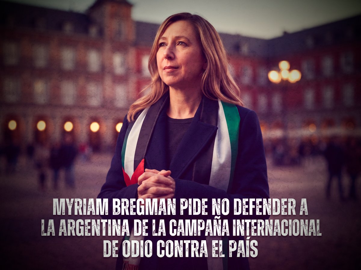 Canallalibertar's tweet photo. Esta sucia primero dijo que no canta el himno porque no lo siente

Luego vive defendiendo causas extranjeras como Palestina

Y como si fuera poco ahora pide NO DEFENDER A ARGENTINA del sistemático ataque progre al país.

¿Es @myriambregman la dirigente mas antipatria hoy en día? https://t.co/9qNk92LlWP