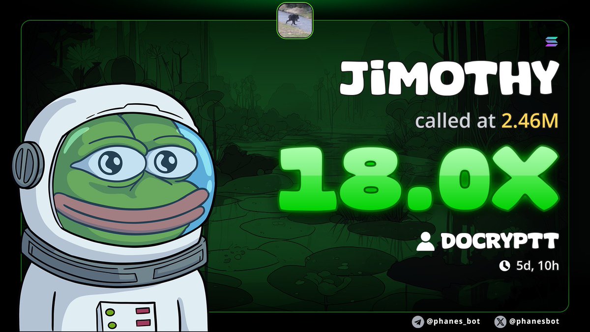 DOcryptt's tweet photo. $Jimothy more like HIMothy!

I think 100m is the next target, send it🚀 https://t.co/ZsL7aCjCsO