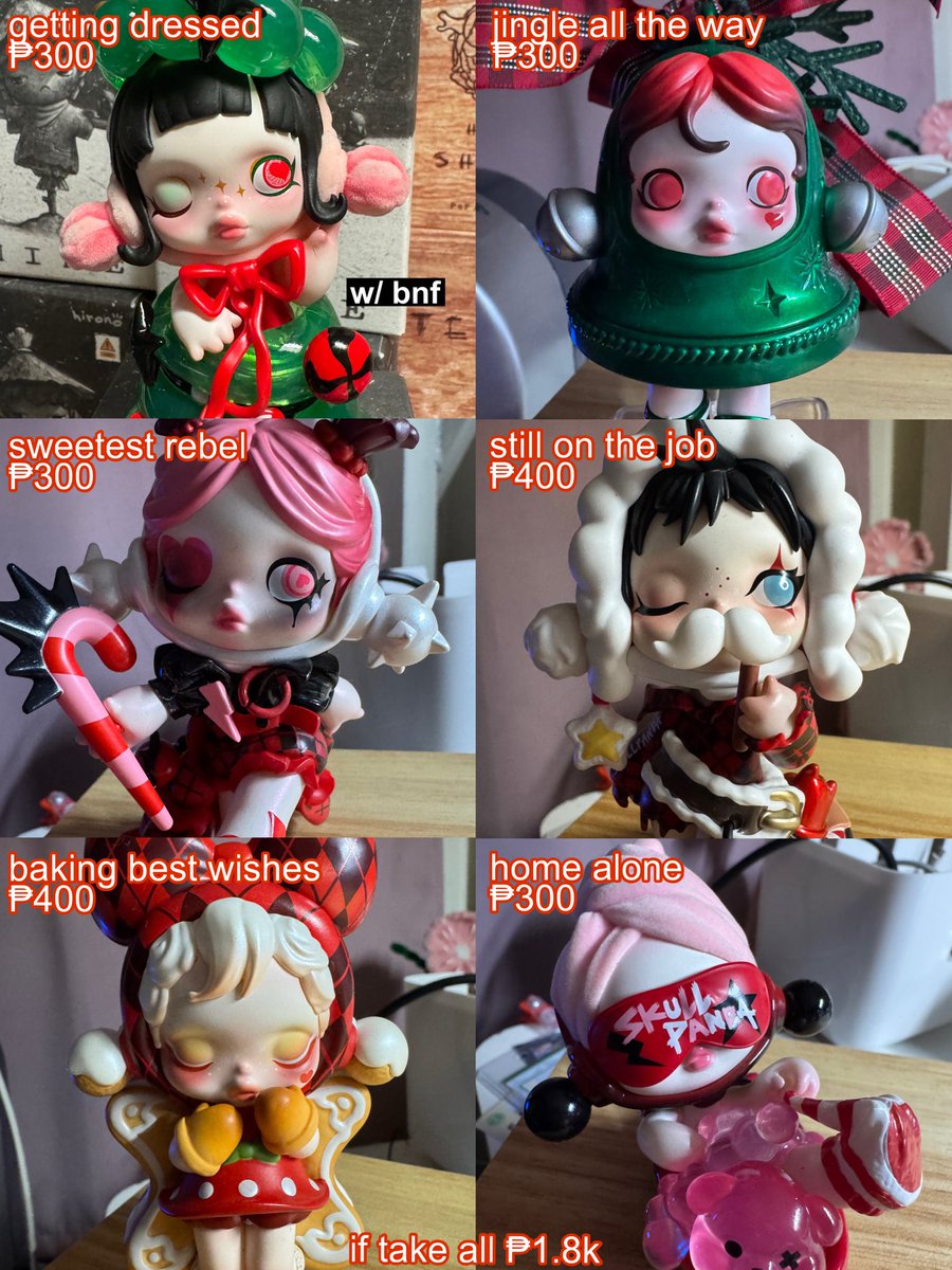 elaravail's tweet photo. wts lfb ph skullpanda

individual and set price indicated below
no notes = figure + card only and in good condi

mop: maribank only
mod: jnt or sdd (lalamove/grab)

💌 send me a dm! thank you https://t.co/4MwAMjkzkW