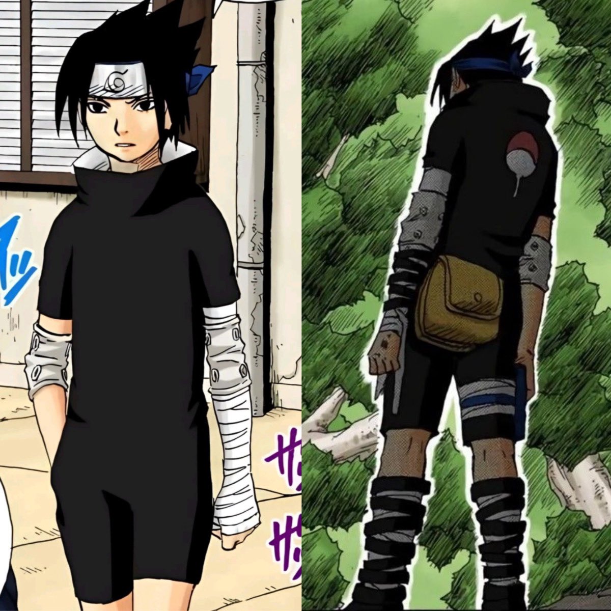 bpdnaruto's tweet photo. love sasuke’s chunin exam outfit so much the bandages are so cool https://t.co/f78BCWvVeU