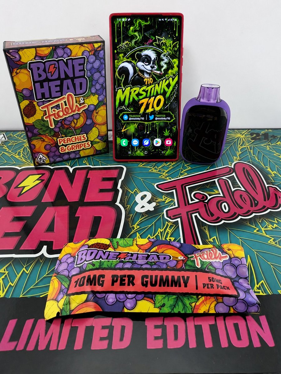 Mrstinky710's tweet photo. Bone Head X Fidels ✅

2 Gram Live Resin &amp; Liquid Diamonds Disposable W/ Infused Gummies 

10 Flavors Available 

50 @ $12.5 https://t.co/tYHqJ7sNJ4
