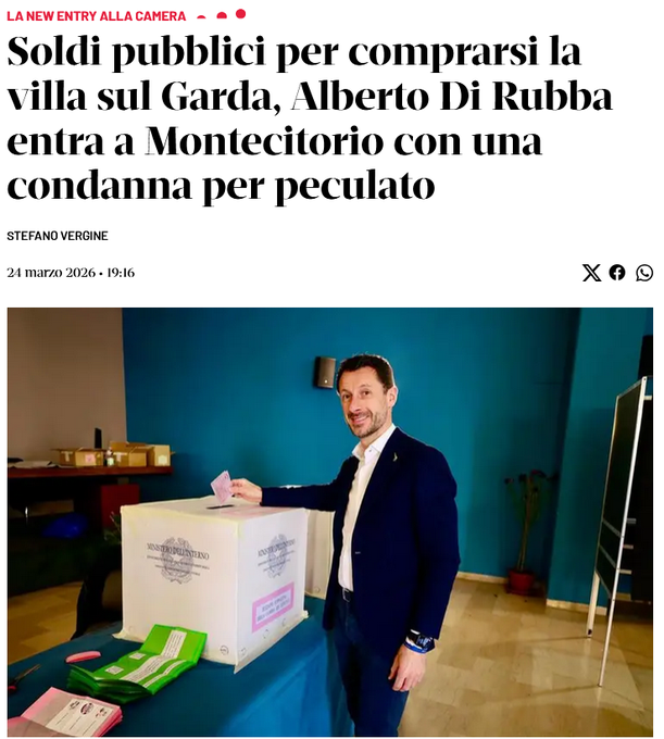 mbax413081's tweet photo. @matteosalvinimi e di questo pregiudicato che hai portato in parlamento ti dispace?
ah, per sapere, come sei messo con la RESTITUZIONE AL POPOLO ITALIANO DEI 49 MILIONI che stai pagando in comode rate? https://t.co/ns20YaAy0O