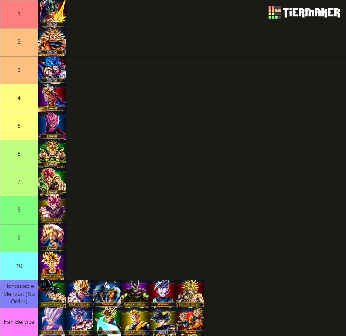 Zakashiii's tweet photo. Top 10 Tier List ULTRA Vegito Blue Platinum Equipment - Day 1
#DBLegends https://t.co/YZgU1pwy3t