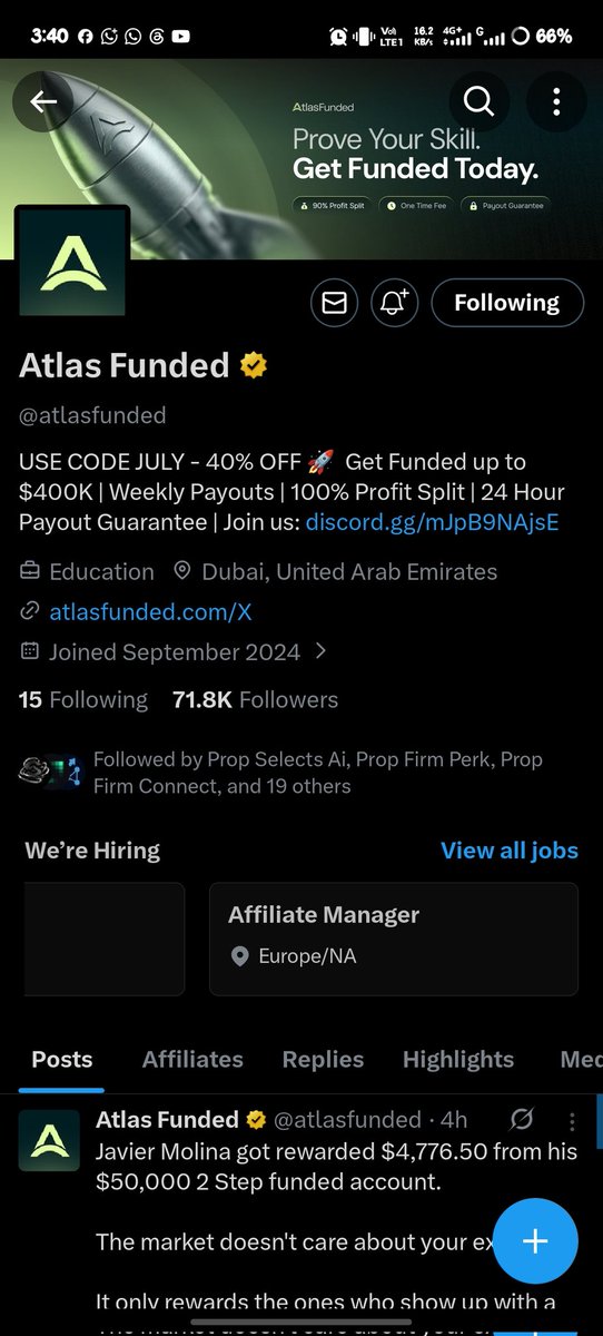 prasanthk794's tweet photo. @ambeingsatya @atlasfunded @atlas_futures @PipsCabal All done bro @4xemperor @chandruVj13 @luciusthe3rd https://t.co/hmYmw9PeuR