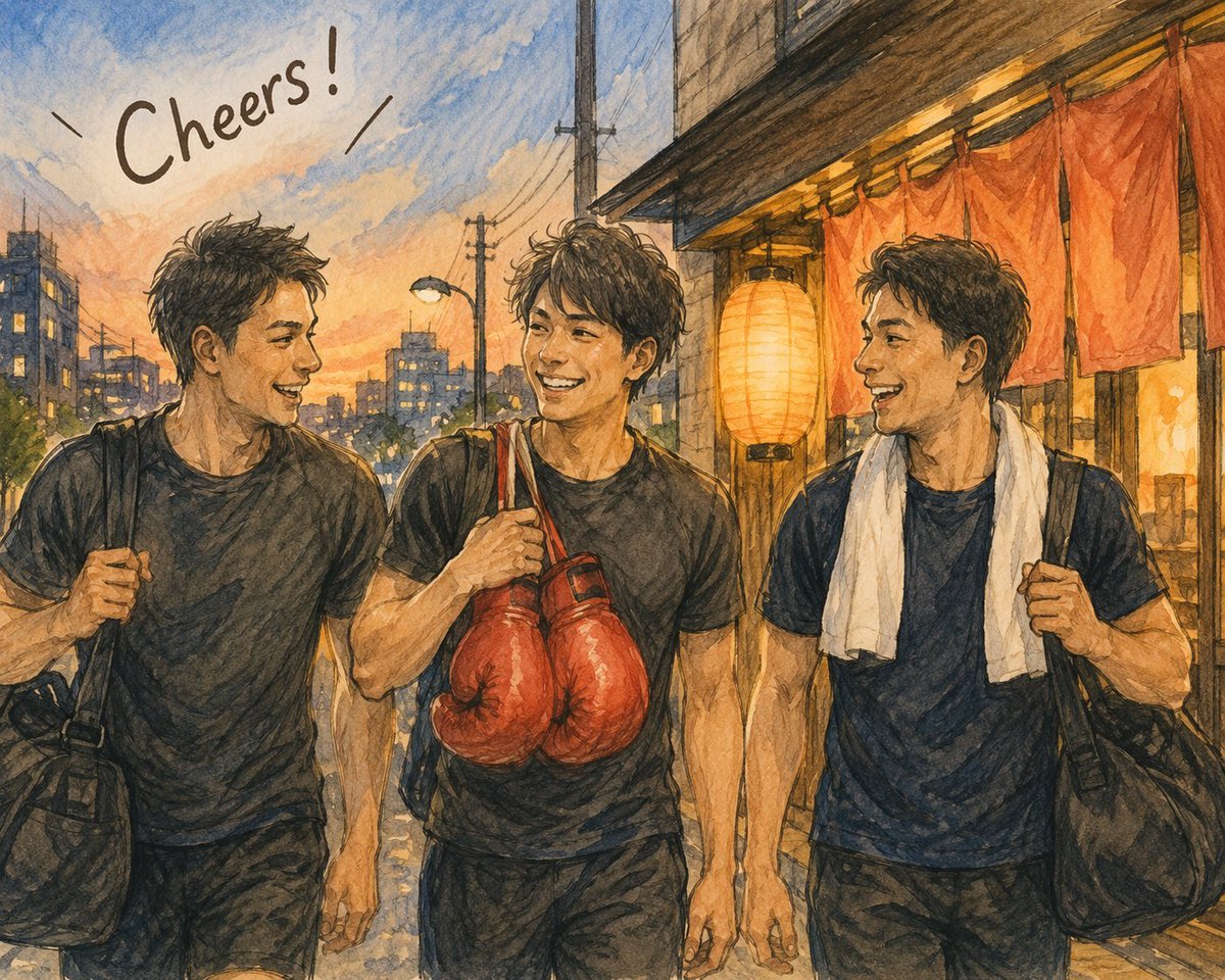 omiso_smec's tweet photo. Good morning!!

Heart 7 | Body 7

To raise both by one point, I’ll have drinks with my boxing gym friends.

I’m looking forward to a fun evening!

#TOEIC #English #ChatGPT #boxing https://t.co/33sNCkOcBq