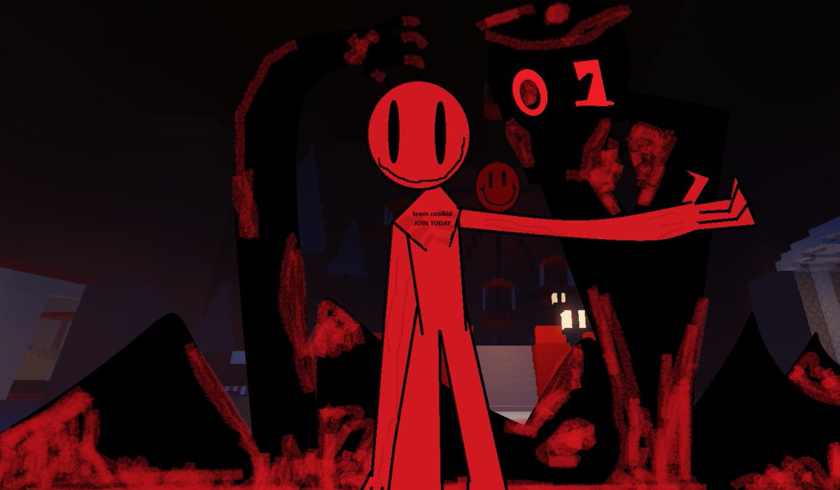 tomjames443's tweet photo. "remember this place kid"
some forsaken art cause its a "cool" game (see what i did, cool like coolkid.. yea this bit ends here)

key after keys video for ready or not has me wondering tho why does coolkid look like a mimic from vita carnis (an analog horror on youtube) https://t.co/gLi2tD5dbl