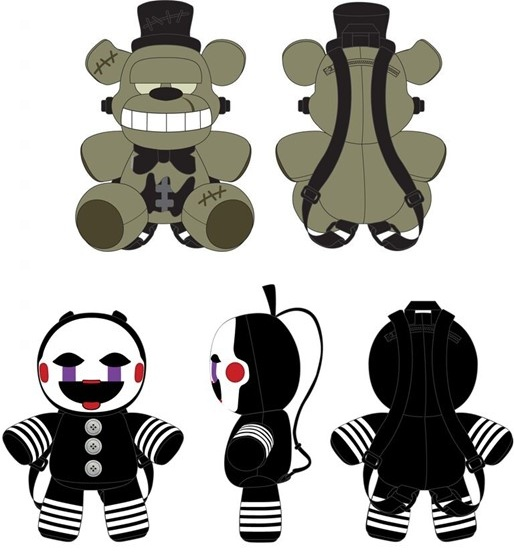 JonnyBlox's tweet photo. Concept art for Dreadbear and Puppet plush backpacks from Bioworld!

Now available to pre-order, releasing this Fall 🐻

(Via: EB Games)
#fnaf #fivenightsatfreddys https://t.co/U9nrcbnTka