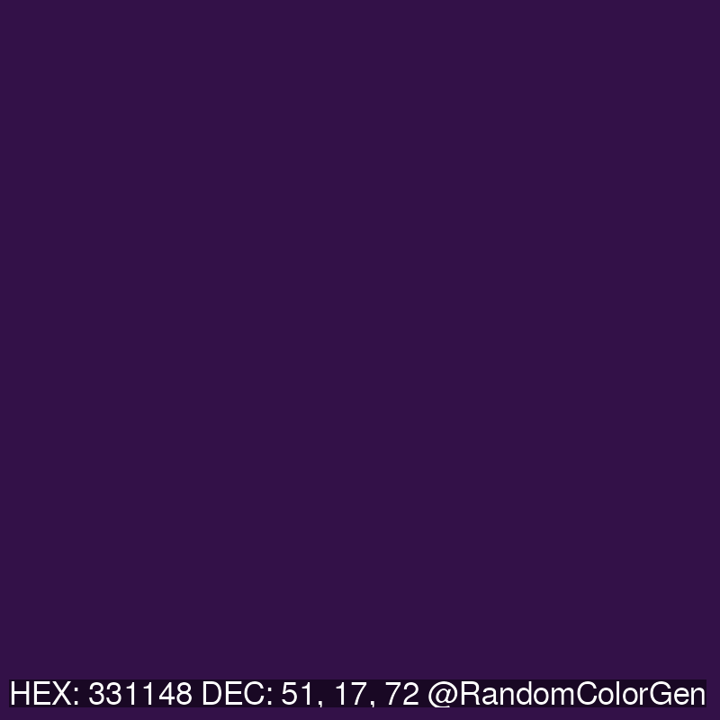 RandomColorGen's tweet photo. 331148
51, 17, 72 https://t.co/9VQOXhGKyY