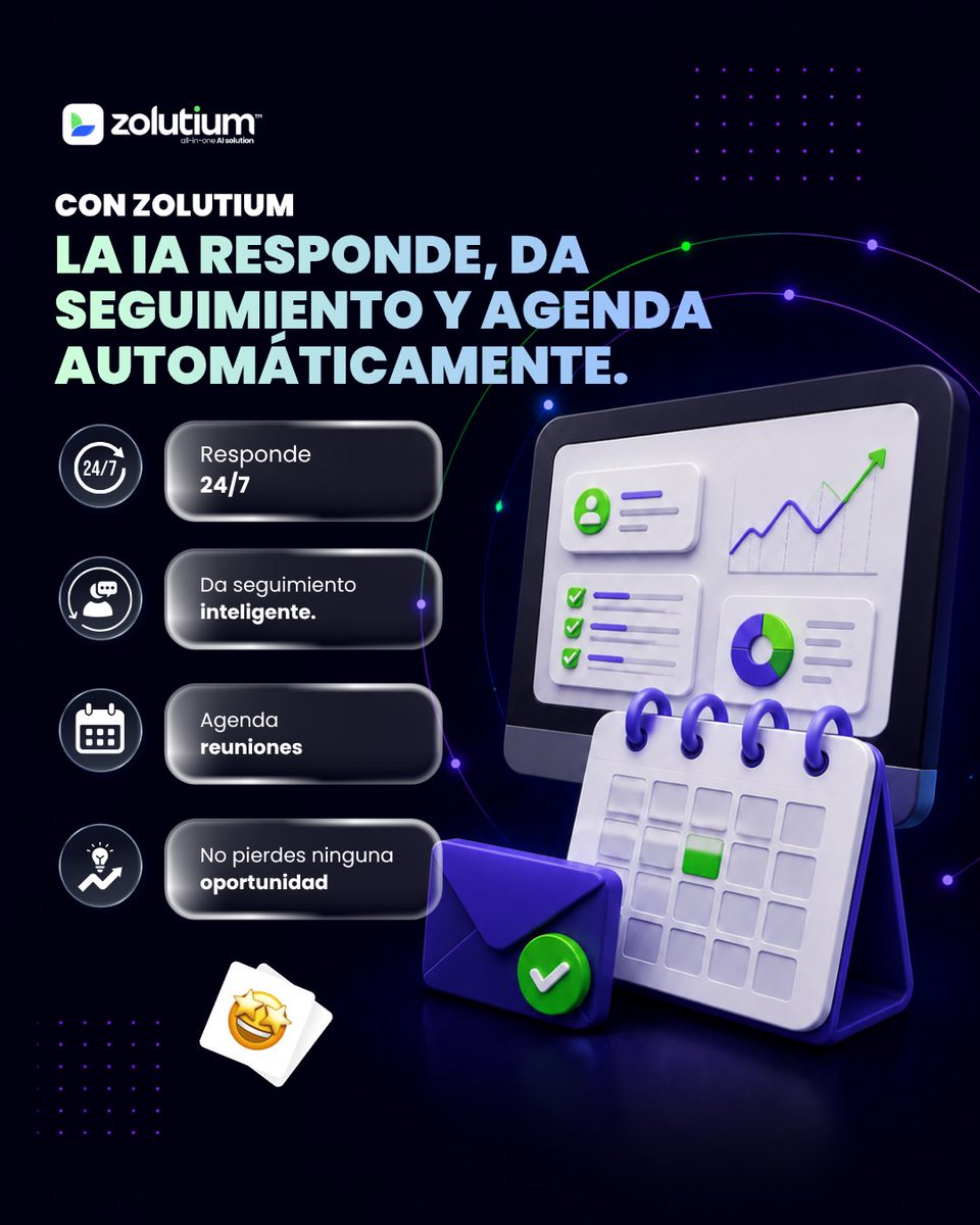 zolutium's tweet photo. Con Zolutium, cada lead recibe atención automática, seguimiento inteligente y recordatorios para que tu equipo convierta más contactos en clientes, sin dejar escapar ninguna oportunidad. 🚀

👉 https://t.co/Zud2MATXFM

#Zolutium #IAParaEmpresas #Ventas #Leads #Automatización https://t.co/k9c47HbOnc
