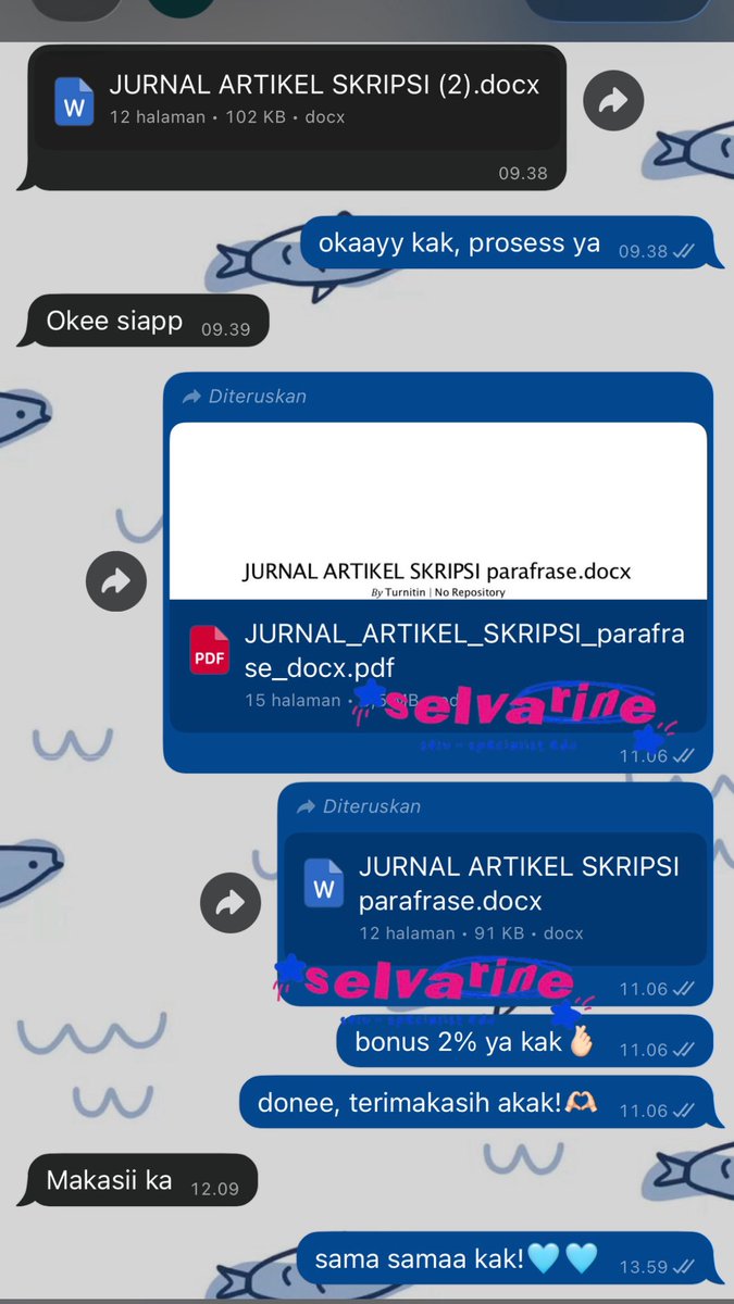 jslovra's tweet photo. joki turnitin plagiasi, artikel/jurnal/skripsi yang plagiasinya tinggi bisa parafrase sm akuu🫰🏻 pengerjaan MANUAL, no ai apalagi setting-setting bubs 💓💅🏻 https://t.co/HT4eZV7M7i