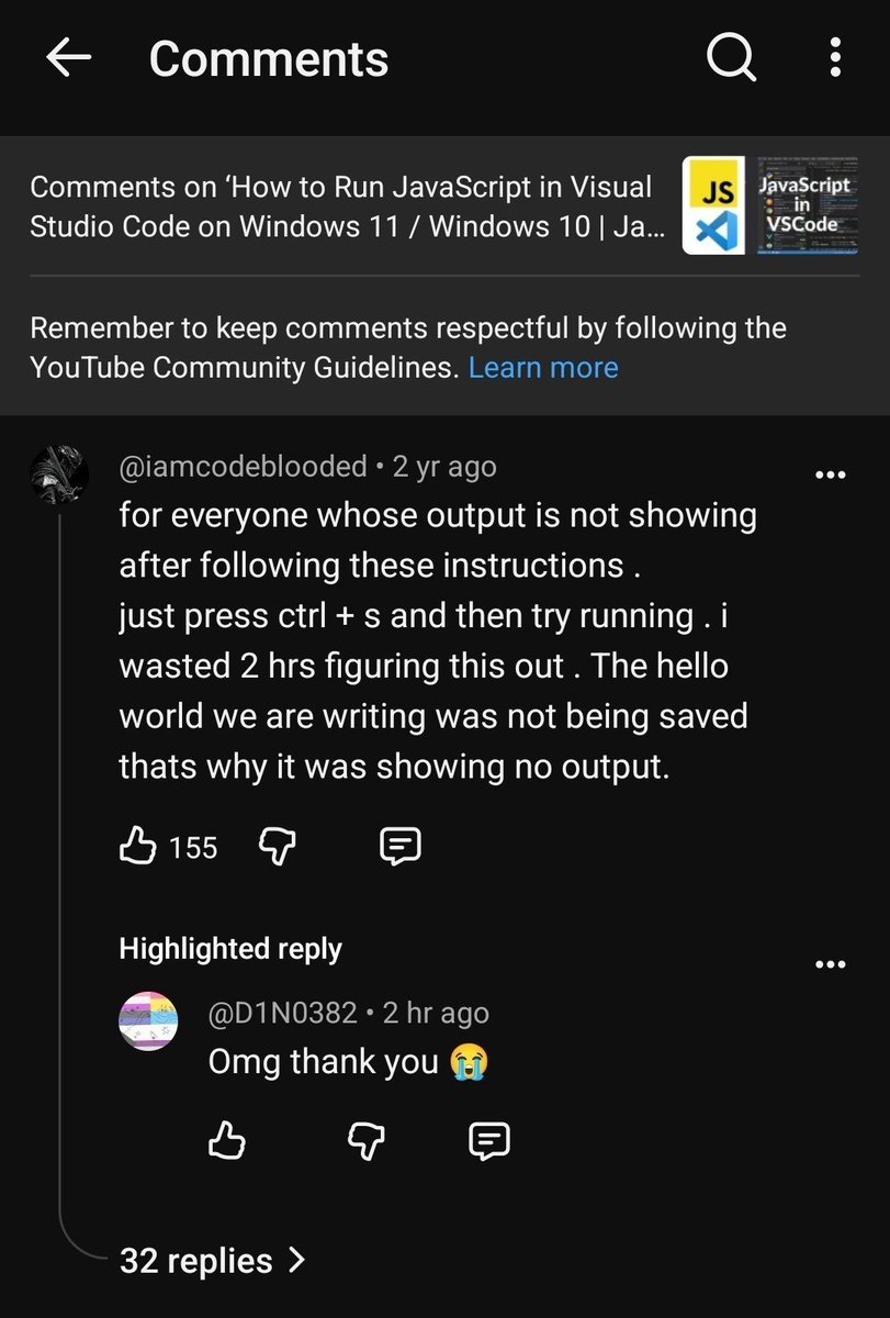 iamcodeblooded's tweet photo. Every time someone replies to my comment, I remember how far I have come and the day when I struggled for 2 hours to write hello world in JavaScript https://t.co/JIeNCmENVp