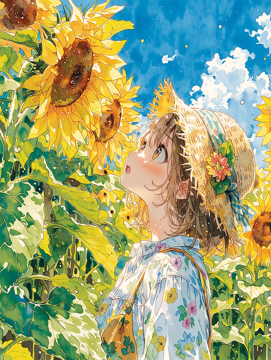 向日葵 #AIart #AIイラスト #AIillust #AIアート #nijijourney