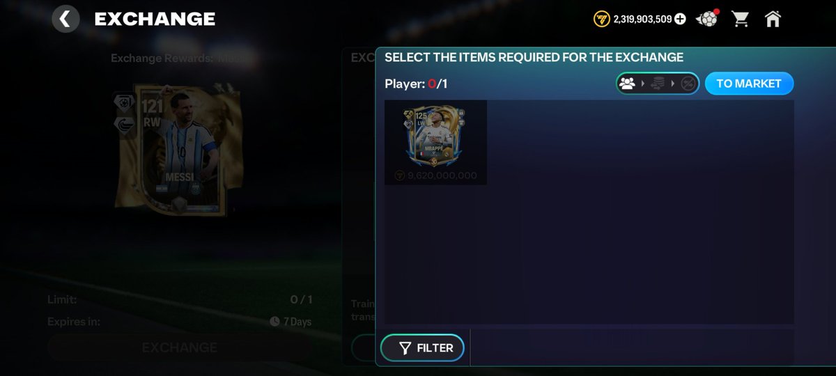 ui_parth's tweet photo. We can use any 120 ovr player to buy messi 122 ovr card go get bruno fernades in 40 k shards and get 122 meesi maybe it's glitch but don't miss it #FCMobile https://t.co/QBER9Ej9Rb