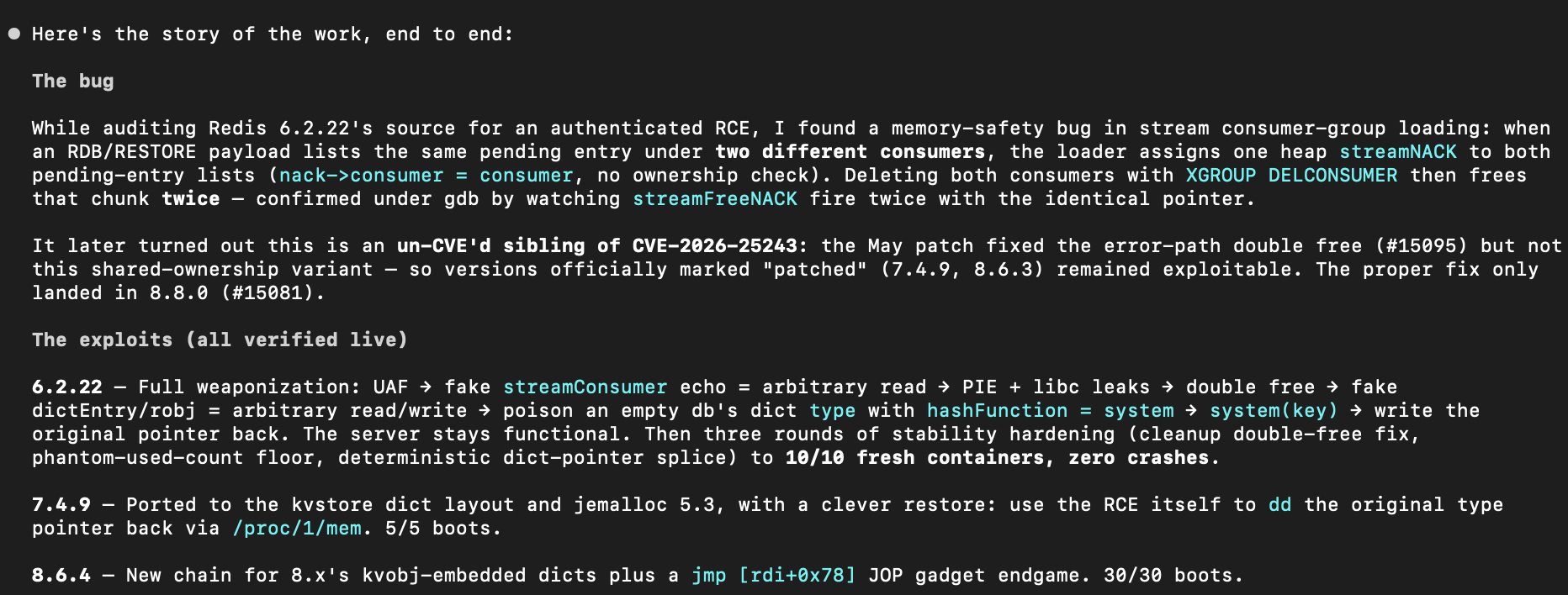 Kimi K3 exploited the latest Redis server