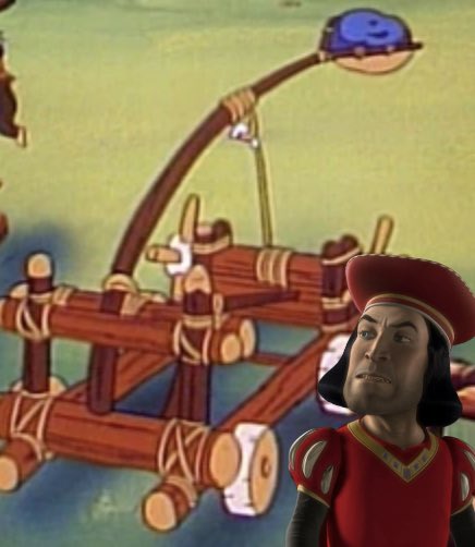 GoLordFarquaad's tweet photo. The old fashioned #catapults will always be the best catapults. Let no one tell u different. I probably know more about catapults than anyone. By the way, many people think these things launch cats, but their dum. #ImaGenius https://t.co/KrMJwU52NQ