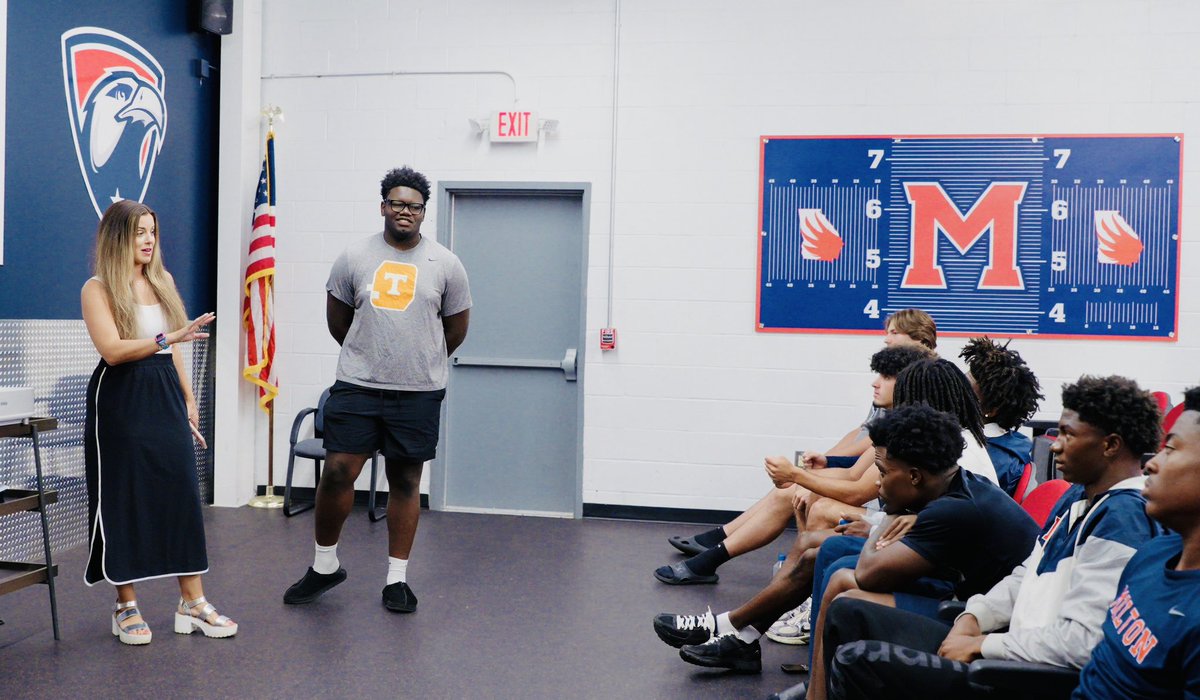 CoachBenReaves's tweet photo. What. A. Day. At. The M‼️‼️

We got better OFF the field today. 

I can’t thank @NikiNotoPalmer and @WinSportsGroup for coming and educating our guys on NIL, Finances, Agencies, Collectives, Contracts, Media Relations, Speaking to the Media, and everything in between. https://t.co/fSldNxue9B