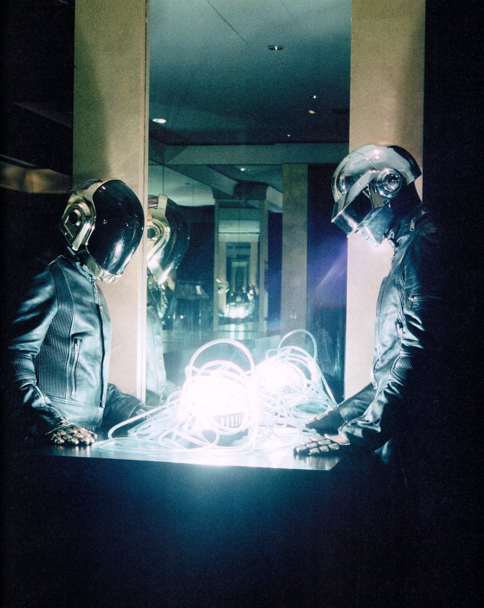DaftClubHQ's tweet photo. Checking the wiring. 🤖

Daft Punk photographed by Taki Bibelas, 2007. https://t.co/qbfHWfDjtV