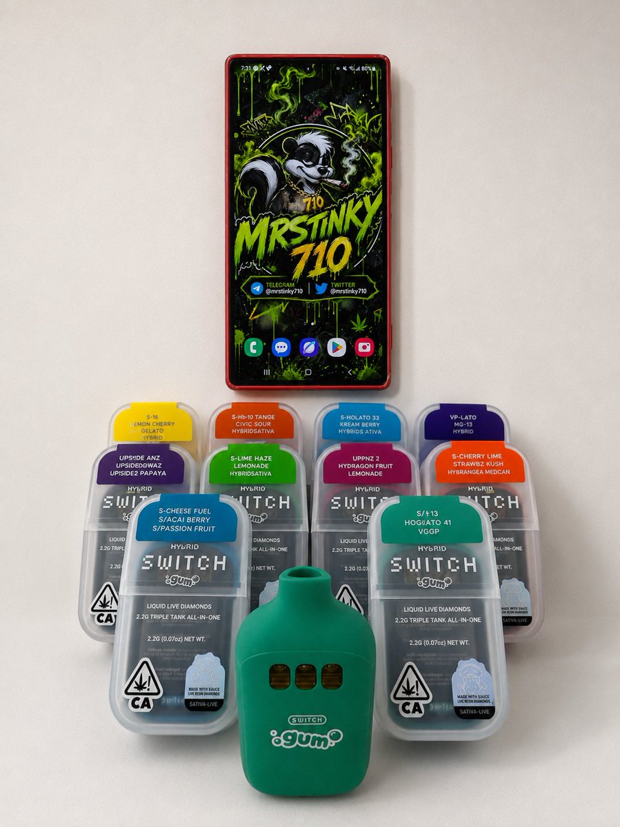 Mrstinky710's tweet photo. Boutiq Switch - Gum ✅

2 Gram Live Resin &amp; Liquid Diamonds Disposable 

30 Flavors Available 

50 @ $13 https://t.co/0qm1oDTOSE