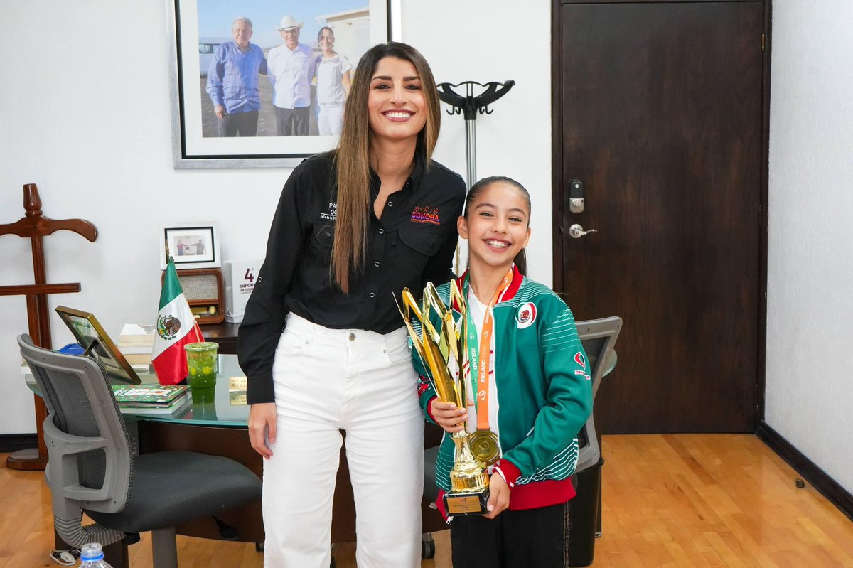 PaulinaOcanaE's tweet photo. Me tocó conocer a una pequeña hermosillense que ya está haciendo historia. ✨

Muchas felicidades, querida Sylvana, por convertirte en campeona de la Dance World Cup 2026. Estoy segura de que esto es apenas el comienzo.

Sigue soñando en grande y llevando muy en alto el nombre de Hermosillo, Sonora y México. 

#OrgulloDeHermosillo