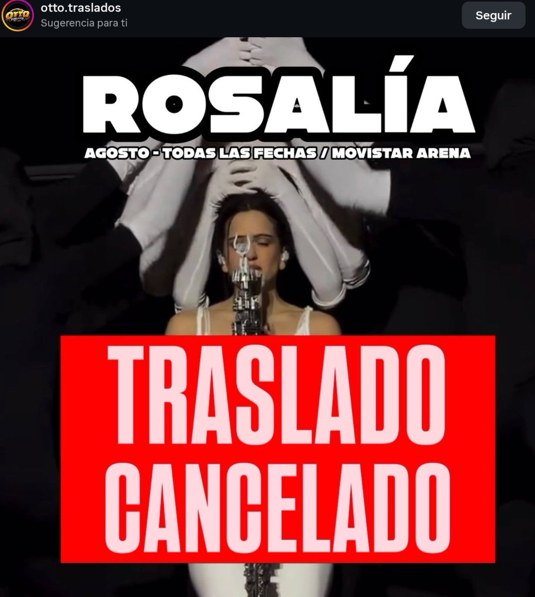 elduckpost's tweet photo. Empiezan a cancelar los traslados tras la ola de cancelaciones de entradas para el concierto de Rosalía: https://t.co/ueWqR88l8j