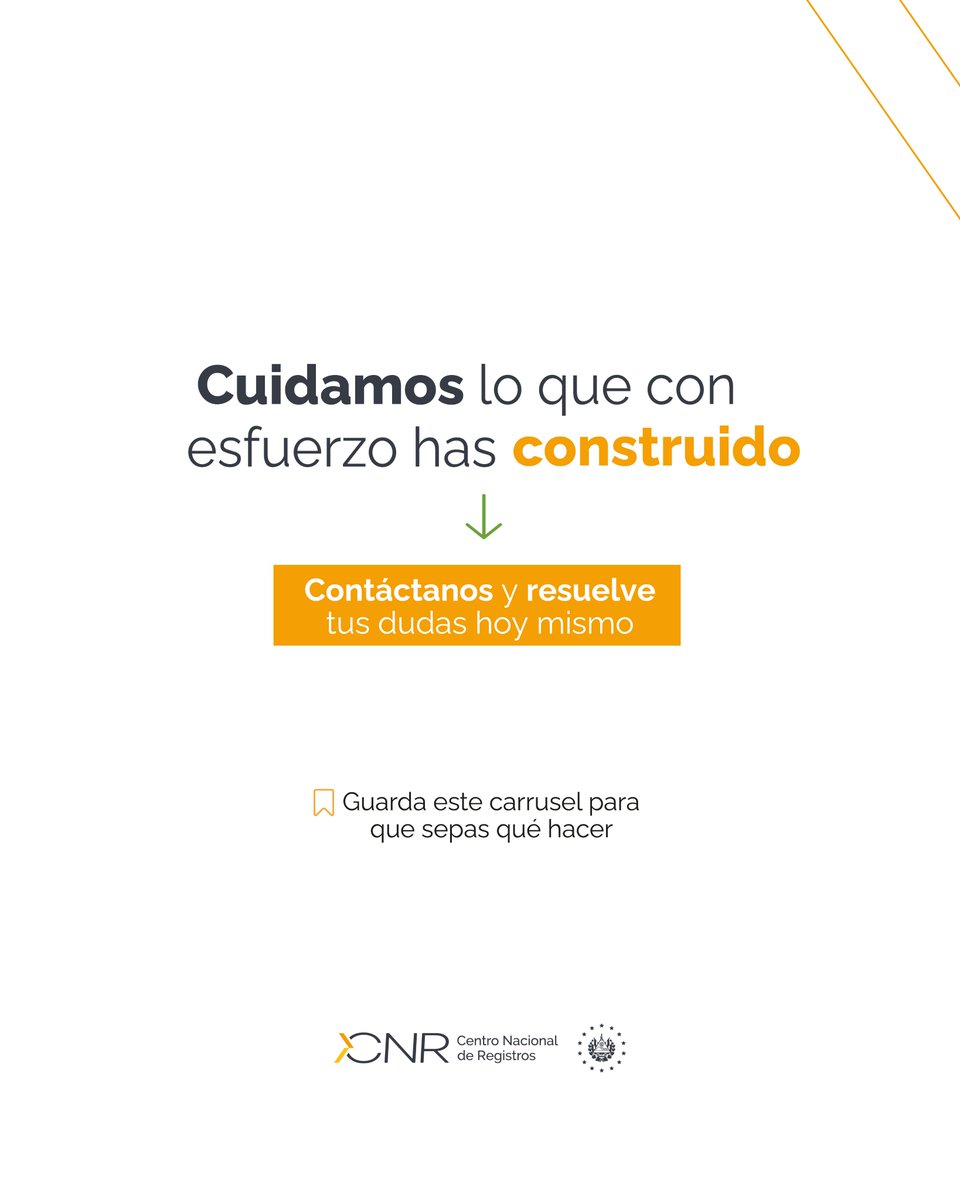 CNRSV's tweet photo. Seguimos fortaleciendo nuestros servicios para proteger tu patrimonio. 

Desliza y conoce más sobre nuestra nueva Oficina de Seguridad Registral. https://t.co/xf7FkYSPa7