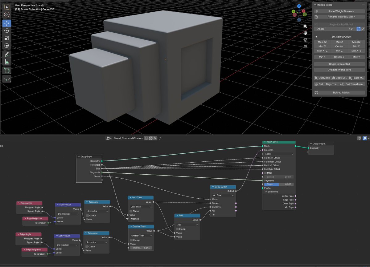 Hellomenopee's tweet photo. @Blender There are the nodes if anyone wants to be able to actually read them lol. https://t.co/XtFKvtjhUU