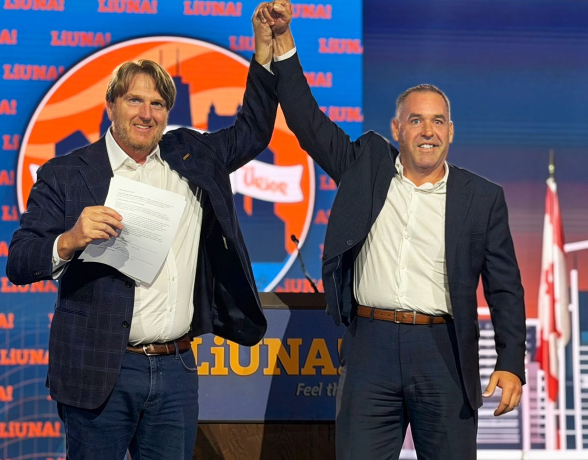 vcmancinelli's tweet photo. Building worker power in partnership!

Today marks an important moment for the labour movement as @LIUNA and @GoIUPAT announce a historic agreement to strengthen organizing, coordinate strategy and grow worker power together.

Alone we may be strong but together, we are unstoppable!