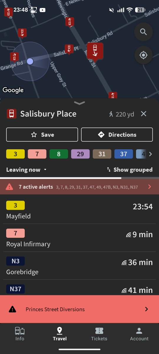 Fawksie's tweet photo. @on_lothianbuses Explain what's happened here please. Yet again you have elected not to run the last service 3 to Mayfield. WHY? https://t.co/DbnnnDe3oZ