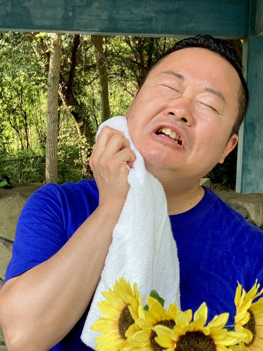 dandmempathy's tweet photo. 今回は「向日葵の妖精 モクモック」写真の最終回となります🥹🤣🌻✨

今回の撮影は、あまりの暑さで汗だくになってしまったので、撮影の合間に汗を拭くオフショットのモクモックも載せました🤣💦💦💦

たまたま撮れた貴重なオフショットとなります‼️(ウソ)😝🤣✨ https://t.co/N3pHFkjobx