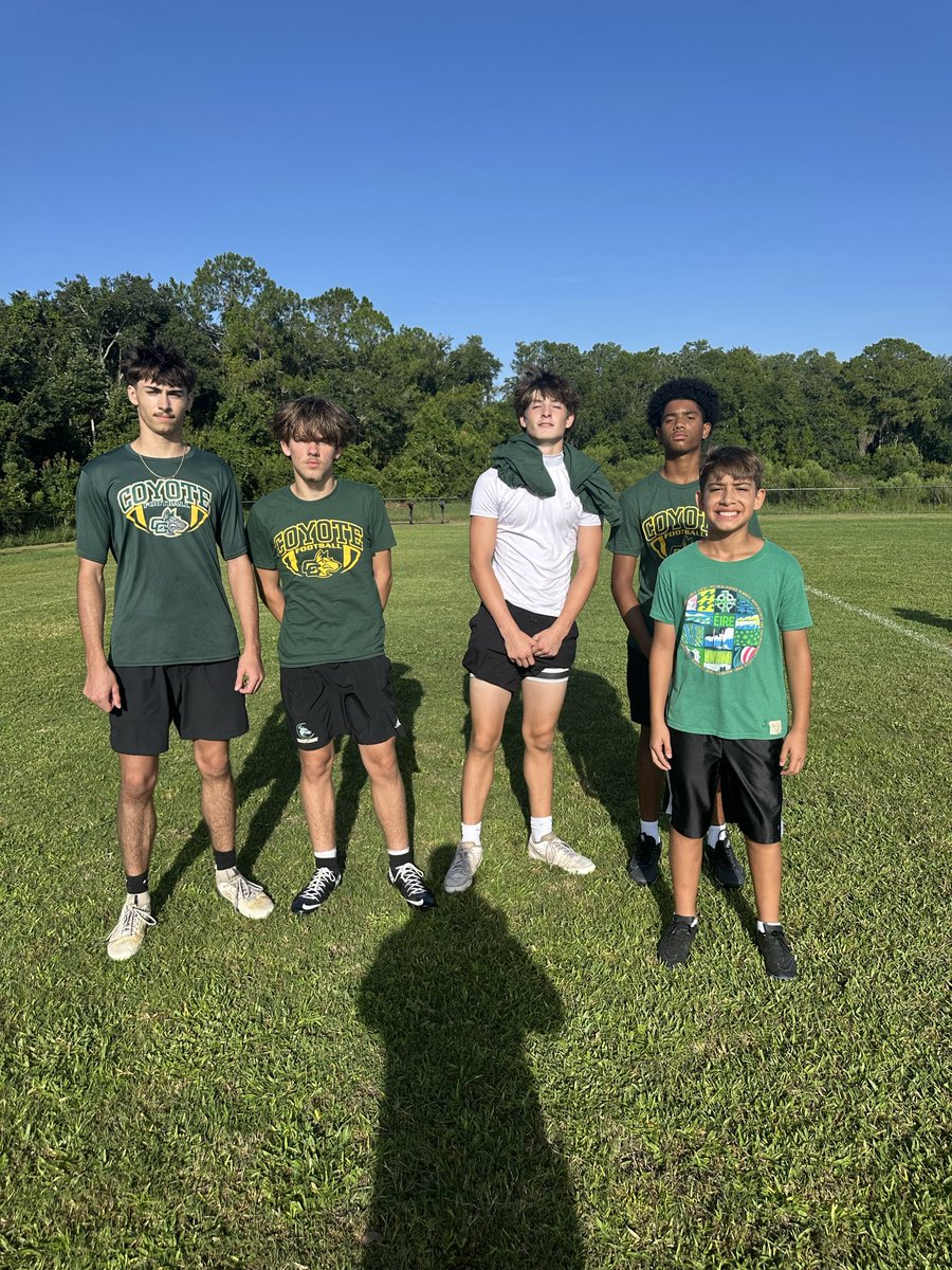 StayHowlin's tweet photo. Great second day of Coyote Football Camp! Proud of the kids effort and attitude!!! Congratulations to our “Fastest Kids of Camp” and our 3vs1 Champions coached by Coach Farr! @StayHowlin @TheCoyoteWay @CCHS_Sport https://t.co/hj5oXb7AbH