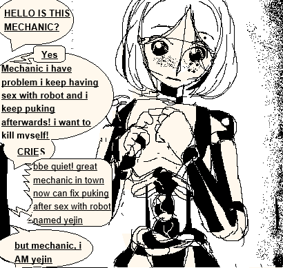 marlbaraLTD's tweet photo. for day 9 of daily reading of toxic yuri vn jam submissions: "Lingering Taste of Oil" by indecisiv on itch; this vn follows mechanic yejin who is NOT turned on by the brutalized sex robot &amp; does NOT spend a week straight of having sex with the brutalized sex robot; they:re a pro https://t.co/x23PYU6eO0
