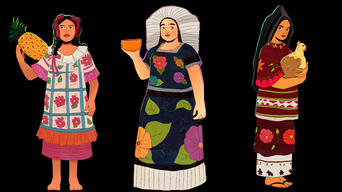 DebbieBalboa's tweet photo. Part II, Character designs based on my visits to museums in Mexico and all the beautiful figurines with traditional outfits. https://t.co/LiTDkXZOlp