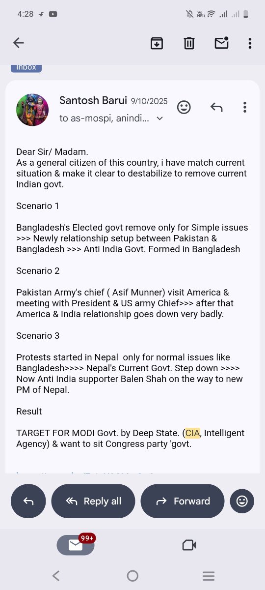 SantoshBarui's tweet photo. @narendramodi @arijitsingh @iAmNehaKakkar @RahulGandhi 

Mr. Singh &amp; Mrs Kakkar 
Before make any comments, you should know the political background.
Otherwise if anything wrong with our beloved country,we treat  you as culprit.

NATION FIRST AT ANY COST https://t.co/9CWTjgAWuy