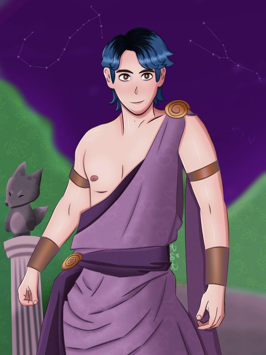 RioRiverIsTryin's tweet photo. fanart de #AIDEN de @Q_ARE_Official x #Megara de Hércules de #Disney! 🏛️🏺❤️💜 si bien tiene un gran sentido del humor e ingenio, se comenta que no le gusta hablar del amor, bueno solo de su amor por #QNIVERSE. #QARE #Q_ARE https://t.co/n0wsYOcHt7