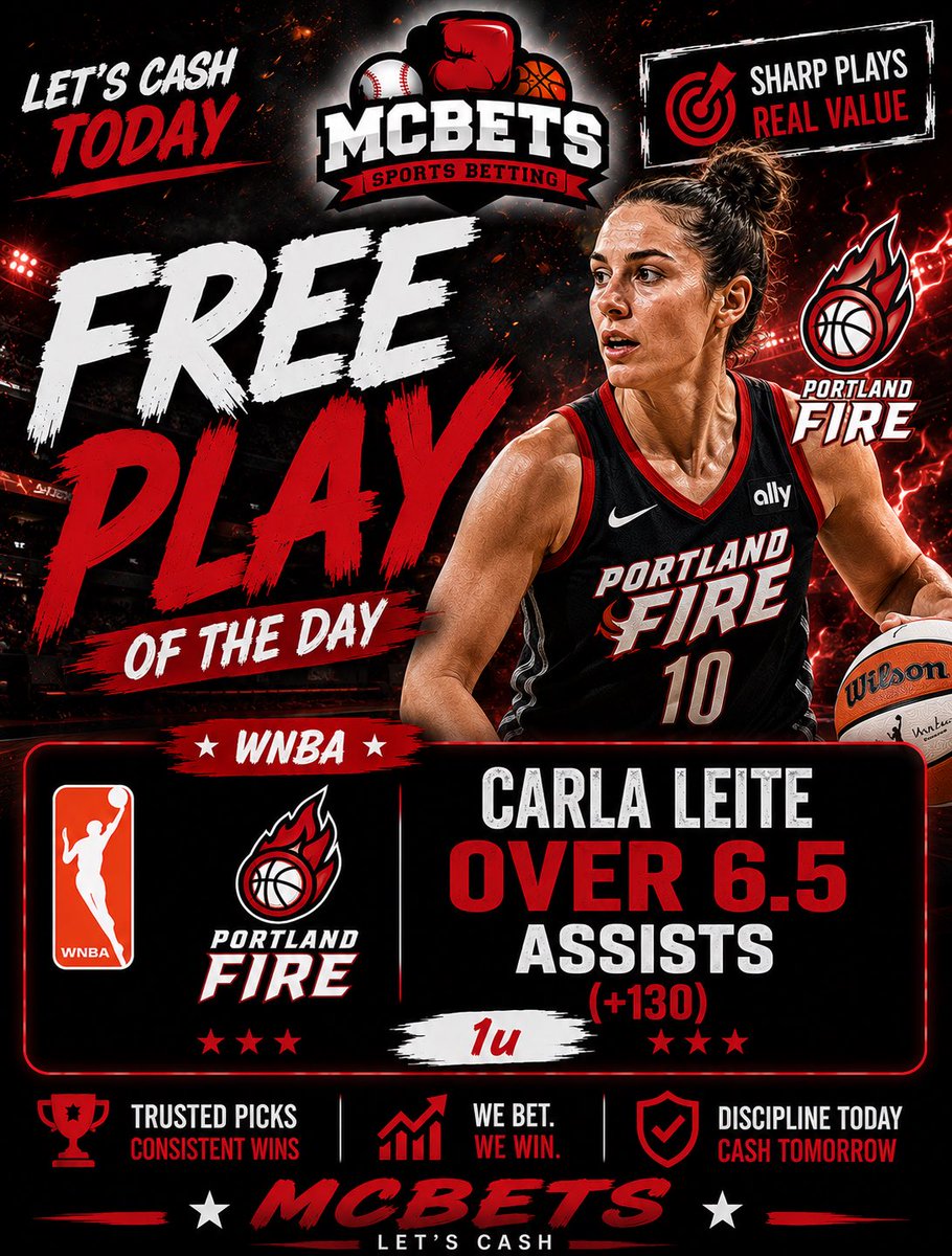 McBetss's tweet photo. FREE #WNBA LOCK🏀

LIKE if you are TAILING the 🔒 

🤯135-75 in our last 210 FREE plays (67%)🤯 https://t.co/Vh8Cf2WRBg